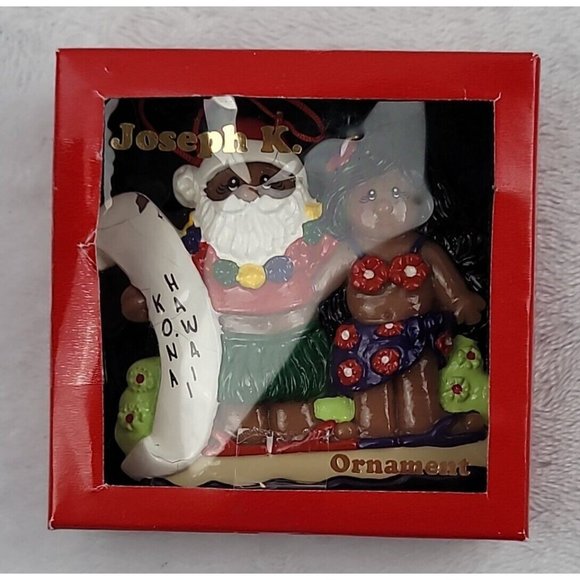 Joseph K. Santa Kona Hawaiian Christmas Ornament POI People Santa Hula Girl - Picture 7 of 10
